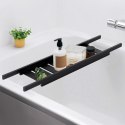 Półka Łazienkowa na Wannę Bambusowa BATHROOM SOLUTIONS 68 x 15 cm Czarna
