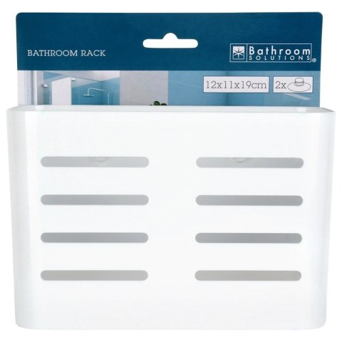 Półka Pod Prysznic Biała Duża Prostokątna na Przyssawki 185 x 9 cm BS