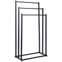 Wieszak na Ręczniki Ubrania Stojący Metalowy Czarny ORION 44 x 21 x 86 cm