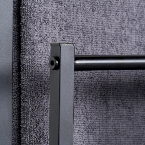 Wieszak na Ręczniki Ubrania Stojący Metalowy Czarny ORION 44 x 21 x 86 cm