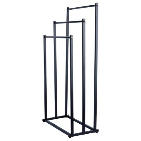 Wieszak na Ręczniki Ubrania Stojący Metalowy Czarny ORION 44 x 21 x 86 cm