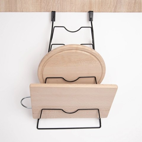 Wieszak na Pokrywki Metalowy Czarny ORION na 6 Pokrywek RADKA