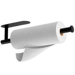 Wieszak na Ręcznik Papierowy VILDE Czarny Stal Nierdzewna 33,5 cm
