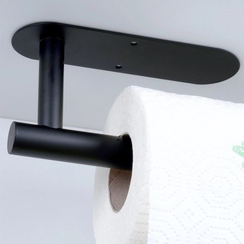 Wieszak na Ręcznik Papierowy VILDE Czarny Stal Nierdzewna 33,5 cm
