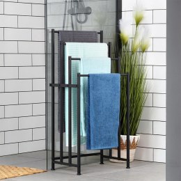 Wieszak na Ręczniki Stojący VILDE Metalowy LOFT 4 Poprzeczki 94,5 cm