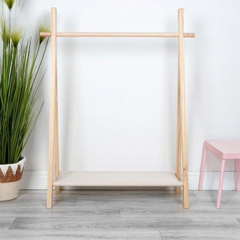 Wieszak Stojący na Ubrania Dziecięce KIDS COLLECTION Drewniany Tipi