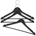Wieszaki na Ubrania Czarne 3 szt. ORION Obrotowe Imitacja Drewna 42,5 cm