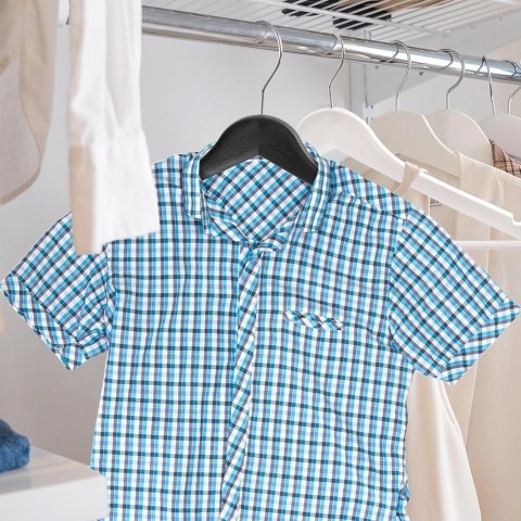 Wieszaki na Ubrania Czarne 3 szt. ORION Obrotowe Imitacja Drewna 42,5 cm