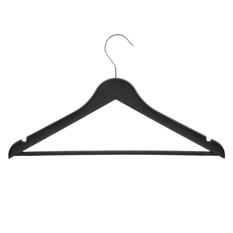 Wieszaki na Ubrania Czarne 3 szt. ORION Obrotowe Imitacja Drewna 42,5 cm