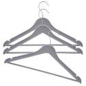 Wieszaki na Ubrania Szare 3 szt. ORION Obrotowe Imitacja Drewna 42,5 cm