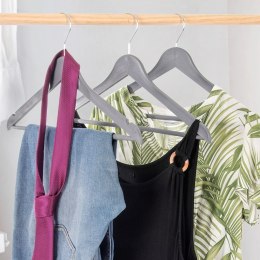 Wieszaki na Ubrania Szare 3 szt. ORION Obrotowe Imitacja Drewna 42,5 cm