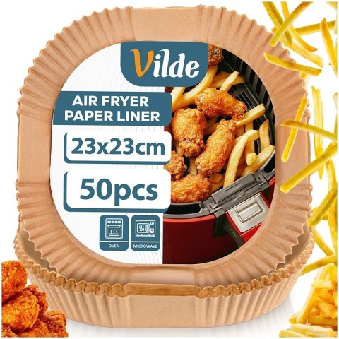 Wkład do Frytkownicy Air Fryer 50 szt. VILDE Papier Kwadratowy 23 x 23 cm