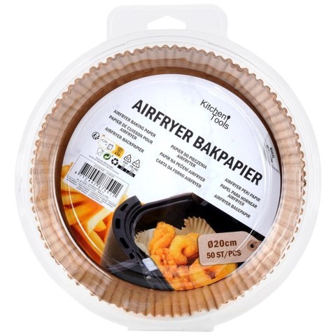 Wkład do Frytkownicy Air Fryer 50 szt. HIT Papier Pergaminowy Okrągły 20 cm