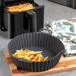 Wkład do Frytkownicy Air Fryer 1 szt. HIT Silikonowy Szary Okrągły 20 cm