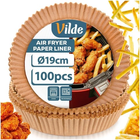 Wkład do Frytkownicy Air Fryer 100 szt. VILDE Pergaminowy Okrągły 19 cm
