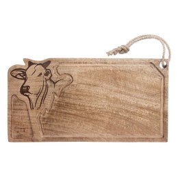 Deska Mangowiec ORION 45 x 22 cm z Rowkiem i Głową Byka do Serwowania