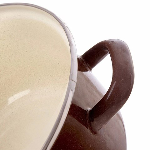 Garnek Emaliowany 4 L ORION BROWN Retro 22 cm Indukcja Zmywarka