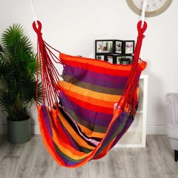 Hamak Brazylijski VILDE Fotel Podwieszany 96 x 130 cm Kolorowy Relaks