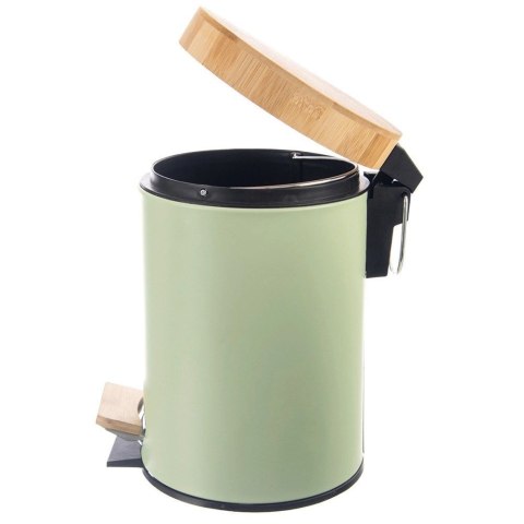 Kosz na Śmieci Metalowy z Pedałem Zielony 3 L ORION GREENISH Pojemny