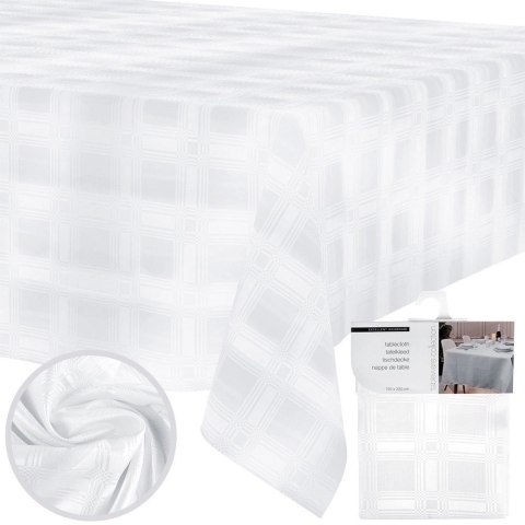Obrus Plamoodporny Biały Klasyczny Trwały EXCELLENT HOUSEWARE 220x150 cm