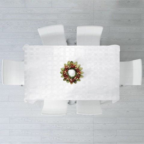 Obrus Plamoodporny Biały Klasyczny Trwały EXCELLENT HOUSEWARE 220x150 cm