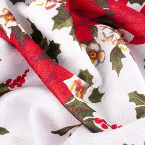 Obrus Świąteczny Plamoodporny 180 x 130 cm Biały EXCELLENT HOUSEWARE