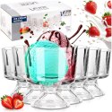 Pucharki do Lodów Szklane 6 szt. Desery Galaretki 290 ml VILDE