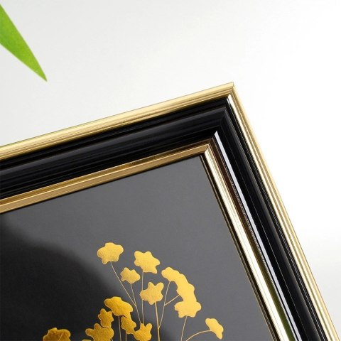 Ramka na Zdjęcia Czarna Złota Tworzywo 126 x 178 cm Dekoracja VILDE