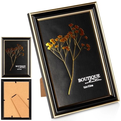 Ramka na Zdjęcia Czarna Złota Tworzywo 126 x 178 cm Dekoracja VILDE