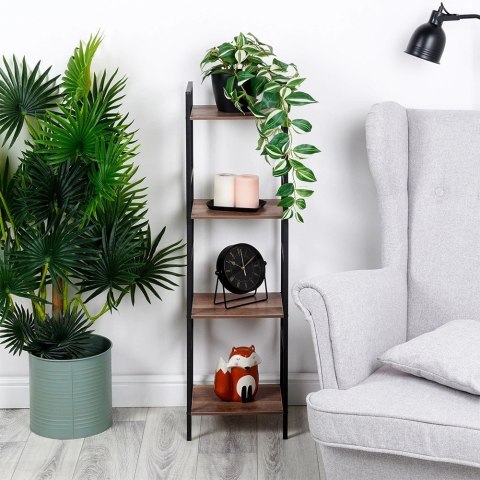 Regał Metalowy Czarny MDF 4 Półki 295 x 235 x 1065 cm TRENDS4YOU