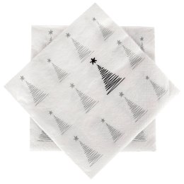 Serwetki Papierowe 20 szt. Choinka Srebrna 3-warstwowe 33 x 33 cm ORION
