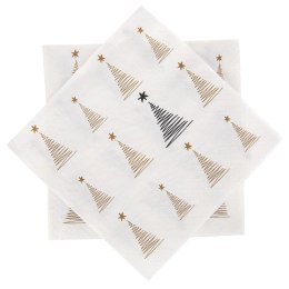 Serwetki Papierowe 20 szt. Choinka Złota 3-warstwowe 33 x 33 cm ORION