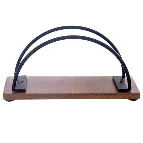 Serwetnik Drewniano-Metalowy RADKA Czarny 16 x 5 x 8 cm ORION