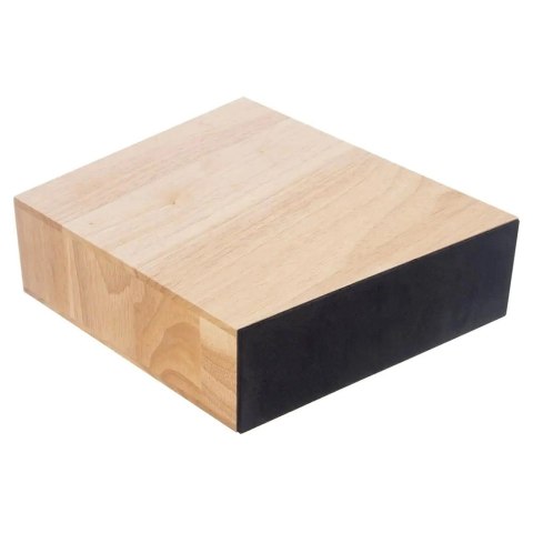 Stojak na Noże Drewno Kauczukowe 6 Miejsc Ostrzałka 23 cm ORION