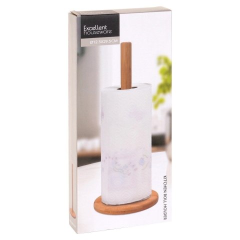 Stojak na Ręcznik Papierowy Bambusowy Kuchenny Wolnostojący 29,5 cm EH