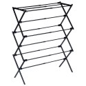 Suszarka na Pranie Ubrania Metalowa Czarna Pionowa Solidna ORION 47-78x94cm