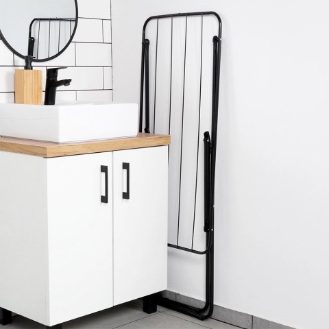 Suszarka na Pranie Ubrania Składana Metalowa Czarna VILDE 93 x 43 x 88 cm