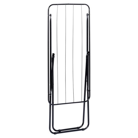 Suszarka na Pranie Ubrania Składana Metalowa Czarna VILDE 93 x 43 x 88 cm