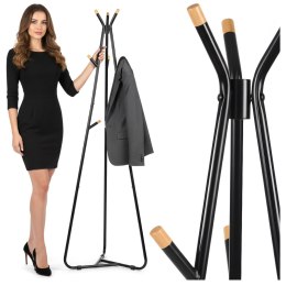 Wieszak stojący podłogowy stojak na kurtki ELIAN czarny