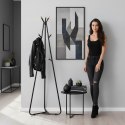 Wieszak stojący podłogowy stojak na kurtki ELIAN czarny