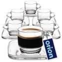 Filiżanki do Espresso LAV Szklane 75 ml Przezroczyste z Uchwytem 6 szt.