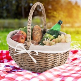 Kosz Piknikowy Wiklinowy 40 x 31 x 40 cm ORION Pojemny i Uniwersalny