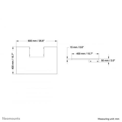 Neomounts PLASMA-M2500LAPSHELF akcesorium do montażu monitorów