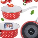 Rondel Emaliowany TECKA Czerwony Grochy 950 ml ORION 16 cm Indukcja