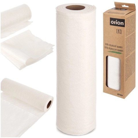 Ścierki Kuchenne Bambusowe EKO 20 szt. ORION na Rolce Wielokrotne