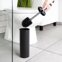 Szczotka do Toalety Ze Stojakiem Metalowa Czarna Ozdobny Pojemnik VILDE