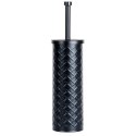 Szczotka do Toalety Ze Stojakiem Metalowa Czarna Ozdobny Pojemnik VILDE