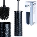 Szczotka do Toalety Ze Stojakiem Metalowa Czarna Ozdobny Pojemnik VILDE