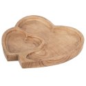 Talerz do Serwowania Drewniany MANGO Podwójne Serce 23 x 20 cm