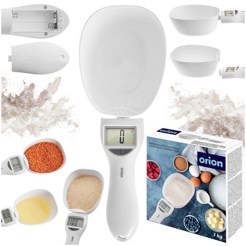 Waga Kuchenna Łyżka Cyfrowa 1 kg ORION do Przypraw Tary 270 ml 25 cm